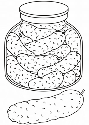 Pickle From Food Coloring Page